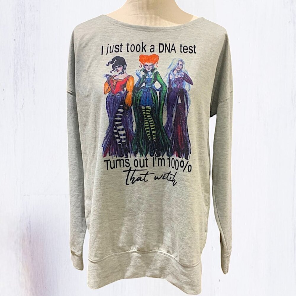Sanderson Sisters Took A Dna Test Sassy Long Sleeve Tshirt Size Xl